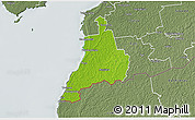 Physical 3D Map of Häädemeeste, semi-desaturated