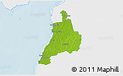 Physical 3D Map of Häädemeeste, single color outside