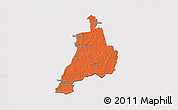 Political 3D Map of Häädemeeste, cropped outside