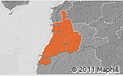 Political 3D Map of Häädemeeste, desaturated