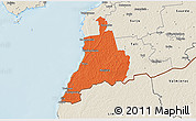 Political 3D Map of Häädemeeste, shaded relief outside