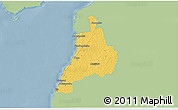 Savanna Style 3D Map of Häädemeeste, single color outside