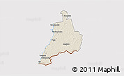 Shaded Relief 3D Map of Häädemeeste, cropped outside