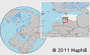 Gray Location Map of Häädemeeste, highlighted country, highlighted parent region