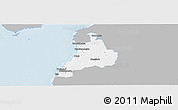 Gray Panoramic Map of Häädemeeste, single color outside