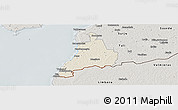 Shaded Relief Panoramic Map of Häädemeeste, semi-desaturated
