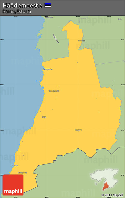 Savanna Style Simple Map of Häädemeeste