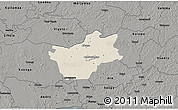 Shaded Relief 3D Map of Halinga, darken, semi-desaturated