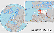 Gray Location Map of Halinga, highlighted country