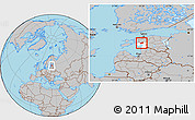 Gray Location Map of Halinga, highlighted parent region