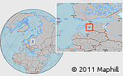 Gray Location Map of Halinga, hill shading