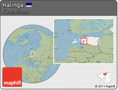 Savanna Style Location Map of Halinga, highlighted country, hill shading