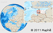 Shaded Relief Location Map of Halinga, highlighted country, highlighted parent region
