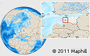 Shaded Relief Location Map of Halinga, highlighted country