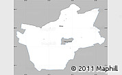 Gray Simple Map of Halinga, single color outside