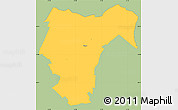 Savanna Style Simple Map of Kaisma, single color outside