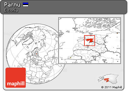 Blank Location Map of Pärnu