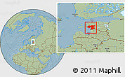Savanna Style Location Map of Pärnu, hill shading