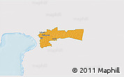 Political 3D Map of Paikuse, single color outside