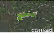 Satellite 3D Map of Paikuse, darken, semi-desaturated