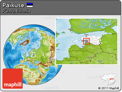 Physical Location Map of Paikuse, highlighted country, highlighted parent region