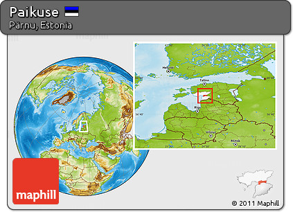 Physical Location Map of Paikuse, highlighted parent region