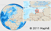 Shaded Relief Location Map of Paikuse, highlighted country, highlighted parent region