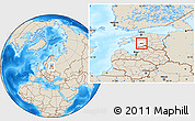 Shaded Relief Location Map of Paikuse, highlighted parent region
