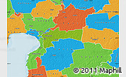 Physical Map of Paikuse, political outside