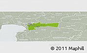 Physical Panoramic Map of Paikuse, lighten, semi-desaturated
