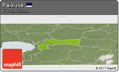 Physical Panoramic Map of Paikuse, semi-desaturated
