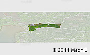 Satellite Panoramic Map of Paikuse, lighten