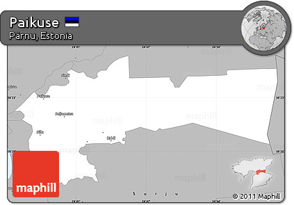 Gray Simple Map of Paikuse