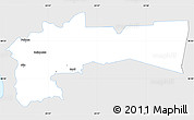 Silver Style Simple Map of Paikuse, single color outside