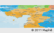 Political Shades Panoramic Map of Pärnu