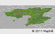 Satellite Panoramic Map of Pärnu, lighten, desaturated