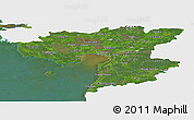 Satellite Panoramic Map of Pärnu, single color outside