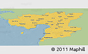 Savanna Style Panoramic Map of Pärnu, single color outside