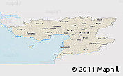 Shaded Relief Panoramic Map of Pärnu, single color outside