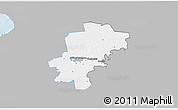 Gray 3D Map of Saarde, single color outside