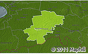 Physical 3D Map of Saarde, darken