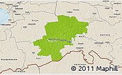 Physical 3D Map of Saarde, shaded relief outside