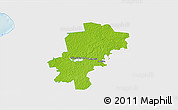 Physical 3D Map of Saarde, single color outside