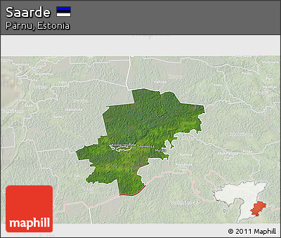 Satellite 3D Map of Saarde, lighten