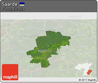 Satellite 3D Map of Saarde, lighten