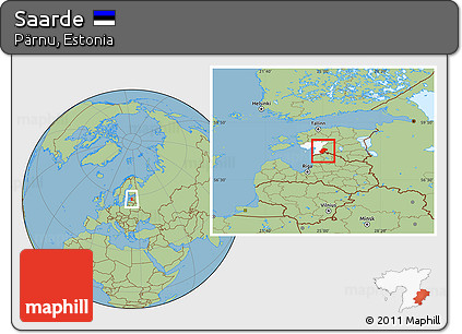 Savanna Style Location Map of Saarde, highlighted parent region