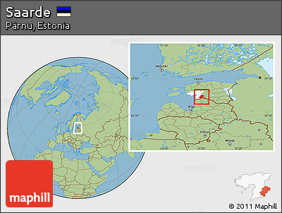 Savanna Style Location Map of Saarde, highlighted parent region