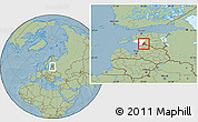 Savanna Style Location Map of Saarde, highlighted parent region, hill shading