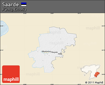 Classic Style Map of Saarde, single color outside