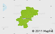 Physical Map of Saarde, single color outside